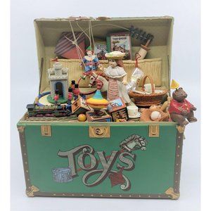 Vintage Enesco 1988 Toys Musical Box Green WORKING